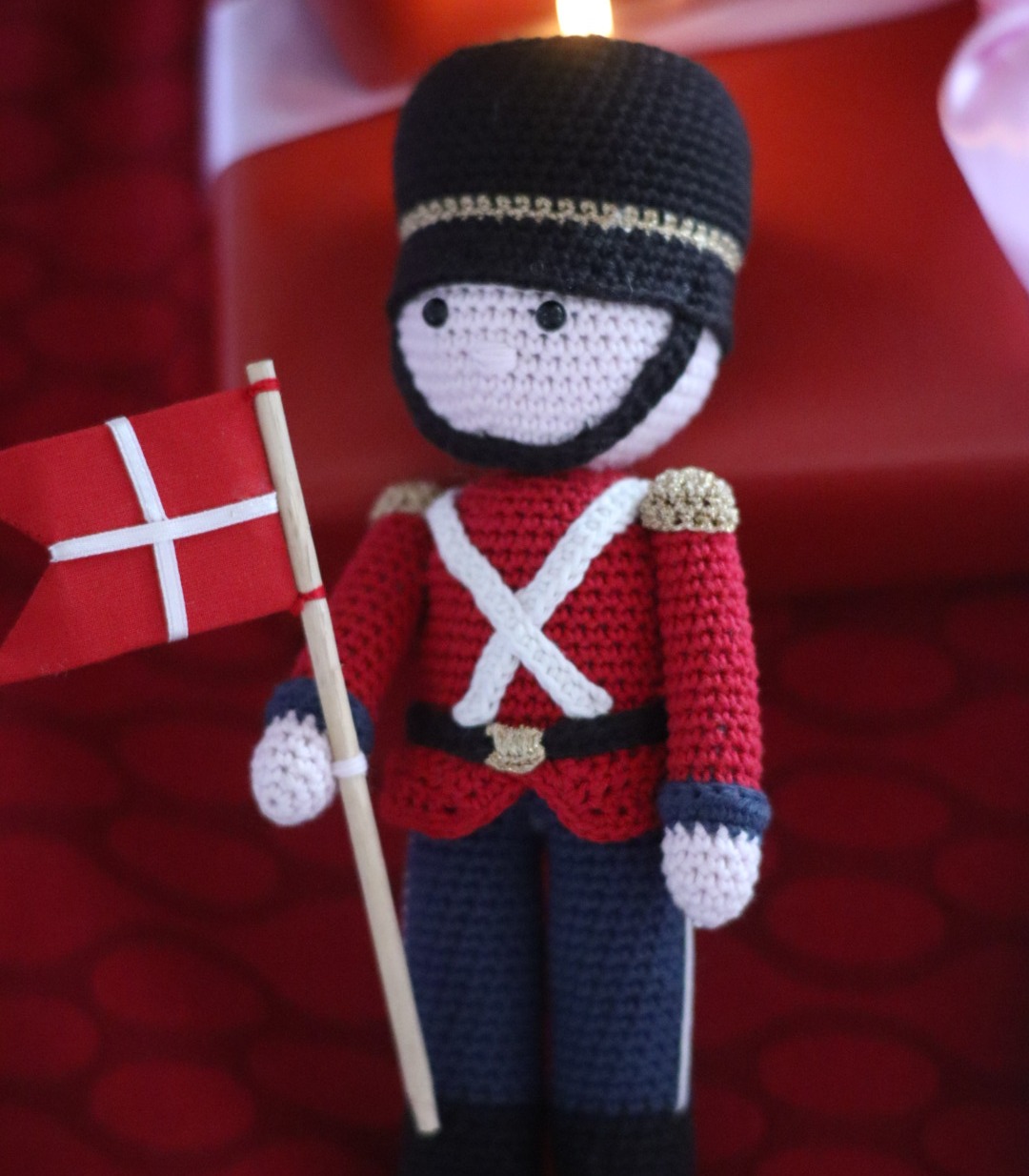 Fødselsdags garder med flag og lys